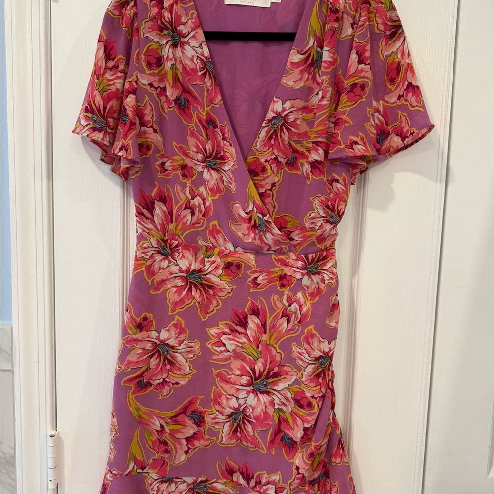 Astr Pink Floral Midi Dress